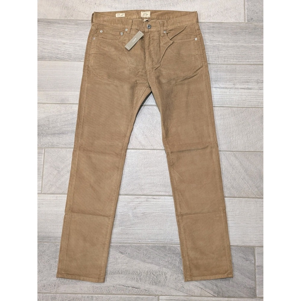 NEW J Crew 484 Slim Fit Corduroy Pants Mens 32x32 Brown Khaki MSRP $98
